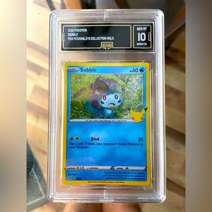 Pokémon TCG Sobble McDonald’s Collection Holo Promo - GMA GEM MT 10